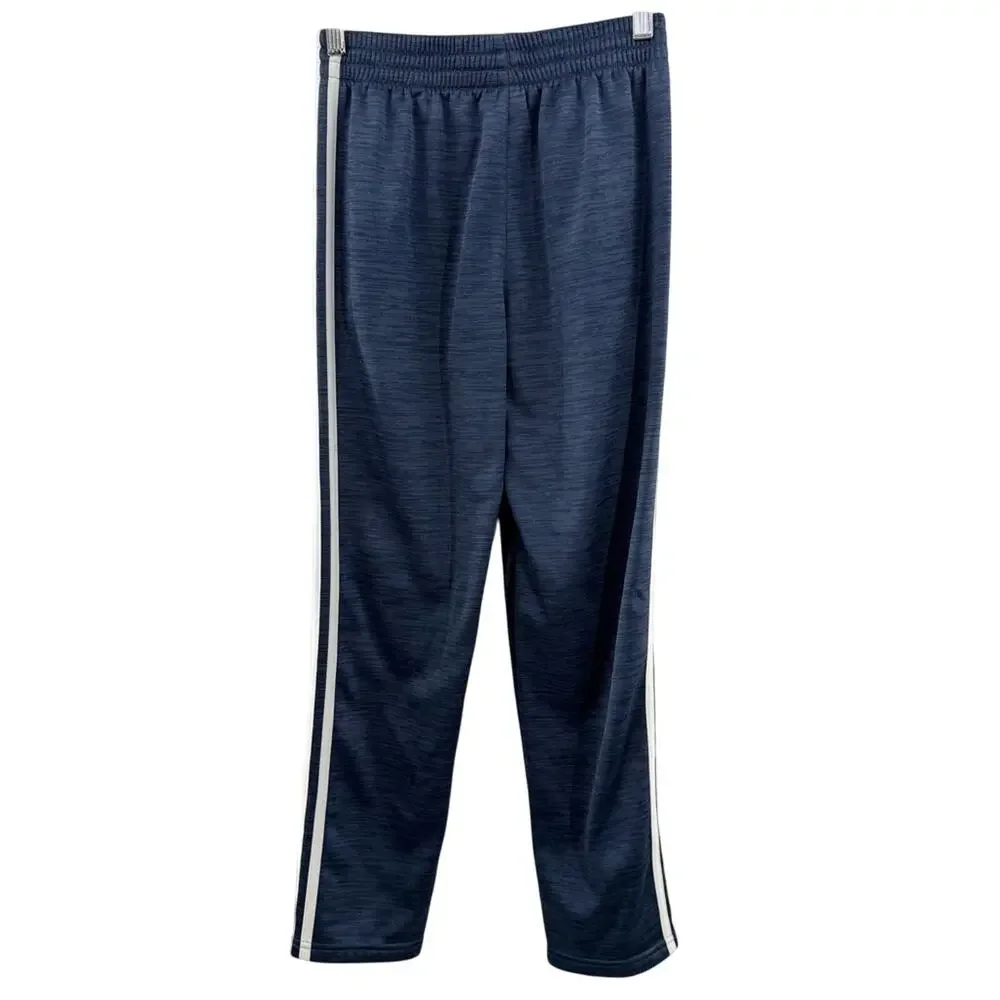 NWT Adidas Boys Pull On Style Straight Leg Track Pants Blue Size Medium 10-12